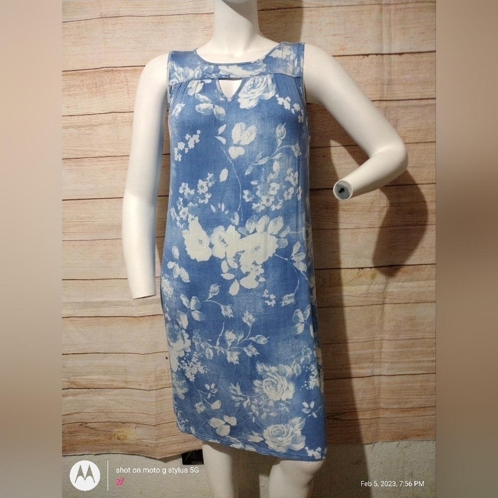 GREIGE Denim‎ Floral Midi Dress